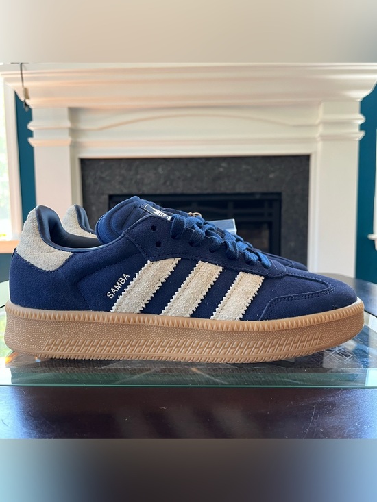 adidas Other - Sz 9 adidas Samba XLG "Night Indigo / Warm Vanilla / Gum" Low Top Suede JQ2885